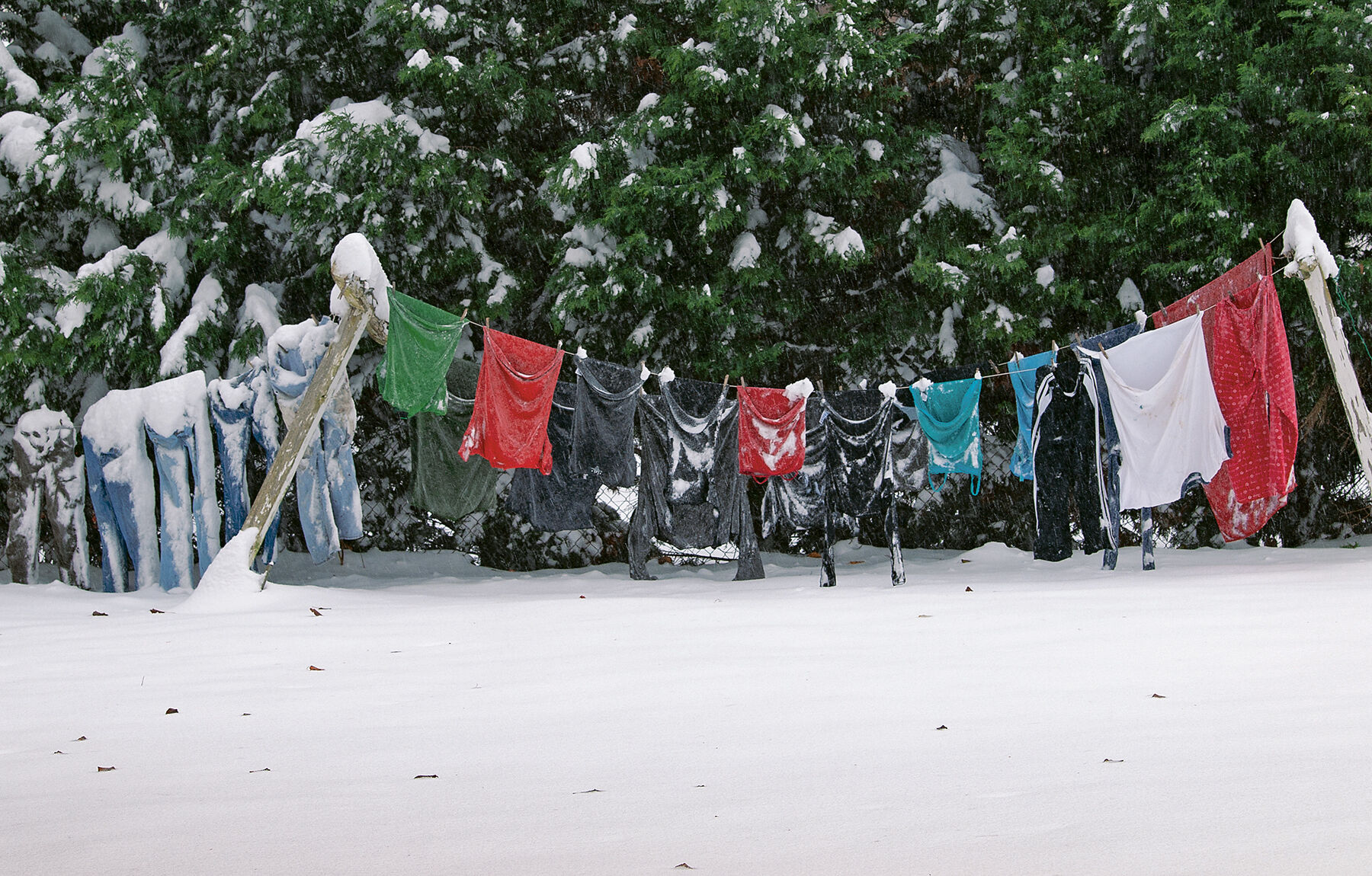 Frozen laundry
